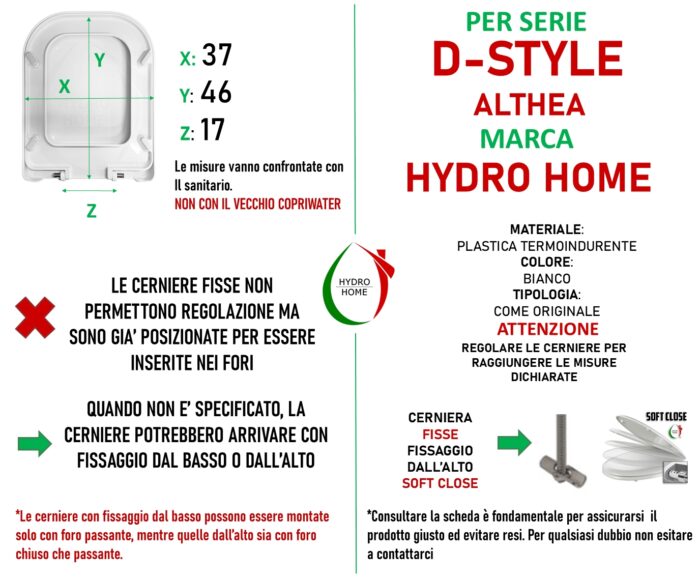 Copriwater D-Style Althea termoindurente Soft Close bianco come originale - immagine 2