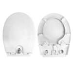 Copriwater Bidet Universale Ovale termoindurente bianco con erogatore acqua calda e fredda