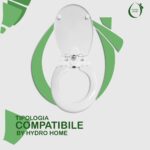 Copriwater Bidet Universale Ovale termoindurente bianco con erogatore acqua calda e fredda - immagine 4