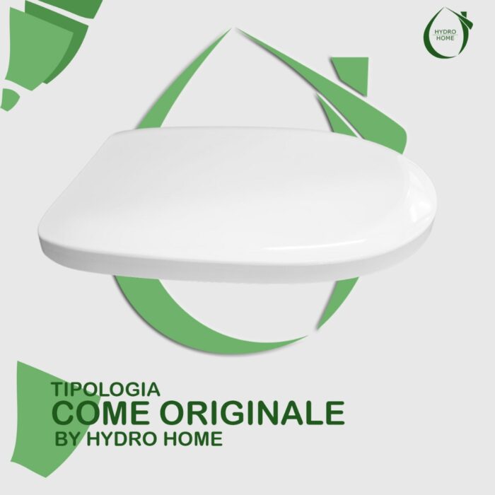 Copriwater Diana Azzurra termoindurente Soft Close avvolgente bianco come originale - immagine 3