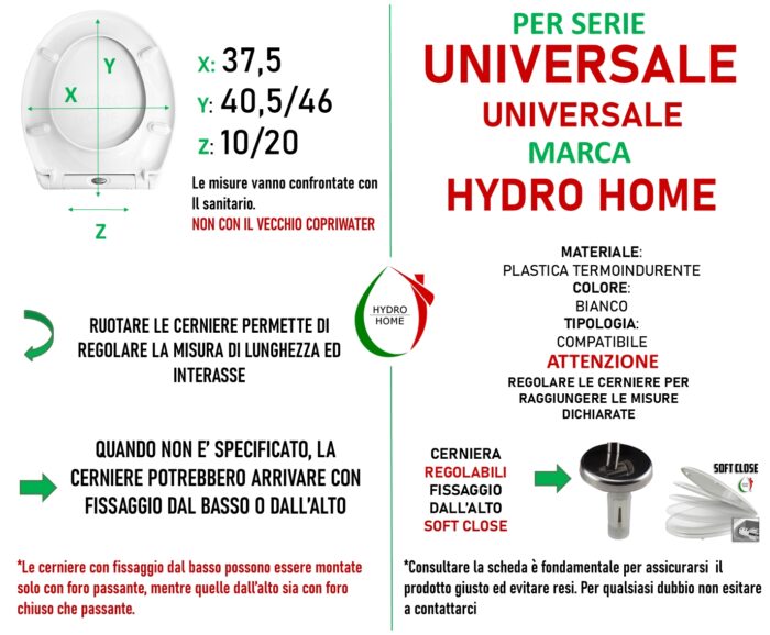 Copriwater Universale Ovale Soft Close e Sgancio Rapido termoindurente bianco - immagine 2
