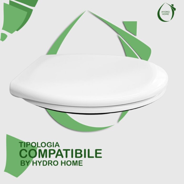 Copriwater Universale Ovale Soft Close e Sgancio Rapido termoindurente bianco - immagine 3