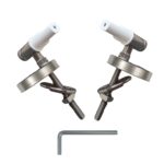 Cerniere regolabili fissaggio dall alto per copriwc termoindurente con tassello rettangolare