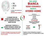 Copriwater Bianca Nero Ceramica termoindurente bianco come originale - immagine 2