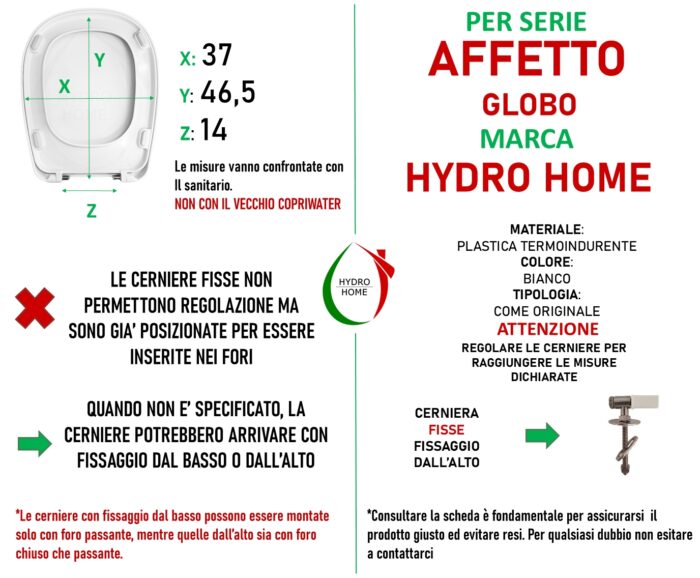 Copriwater Affetto Globo termoindurente bianco come originale - immagine 2