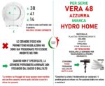 Copriwater Vera 48 Azzurra termoindurente Soft Close bianco come originale - immagine 2
