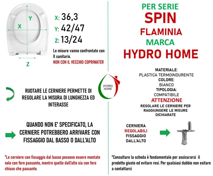 Copriwater Spin Flaminia termoindurente bianco - immagine 2