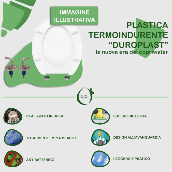 Copriwater Evakuo Antonio Lupi termoindurente bianco come originale - immagine 5