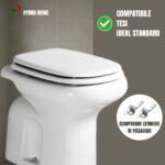 Copriwater Tesi Ideal Standard legno verniciato Bianco I.S. economico - immagine 3