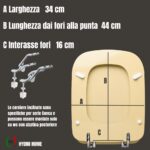 Copriwater Conca Ideal Standard legno verniciato Champagne economico - immagine 3