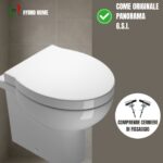 Copriwater Panorama GSI termoindurente Soft Close bianco come originale - immagine 3