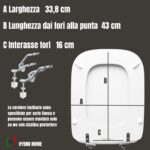 Copriwater Conca Ideal Standard legno rivestito resina poliestere come originale - immagine 23