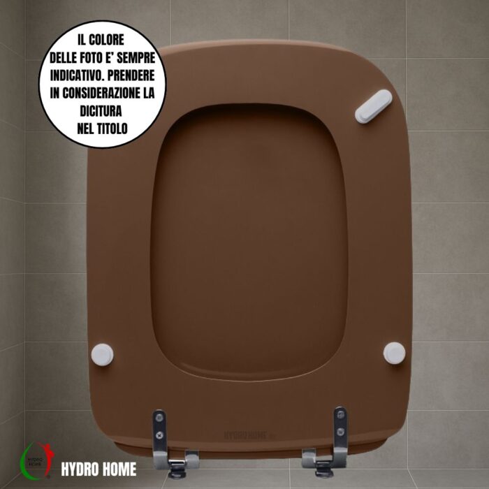 Copriwater Conca Ideal Standard legno rivestito resina poliestere come originale - immagine 36