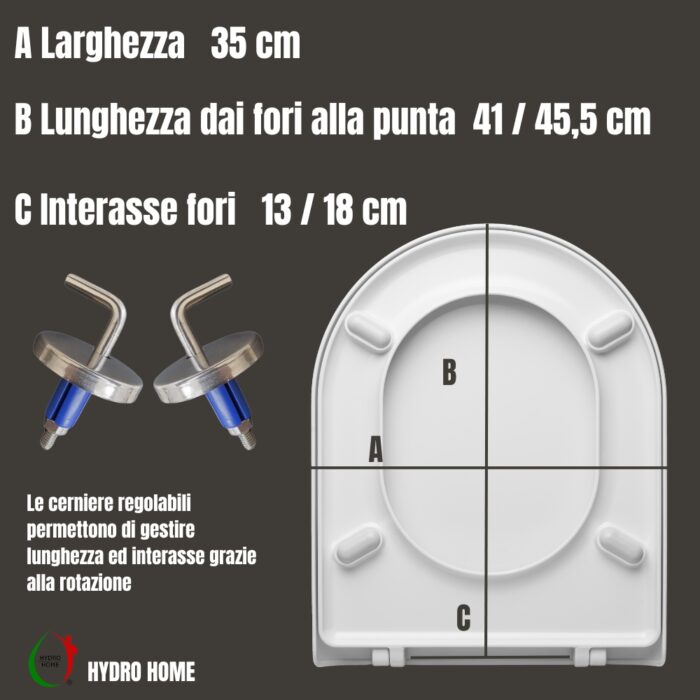 Copriwater Clodia Dolomite termoindurente bianco - immagine 2