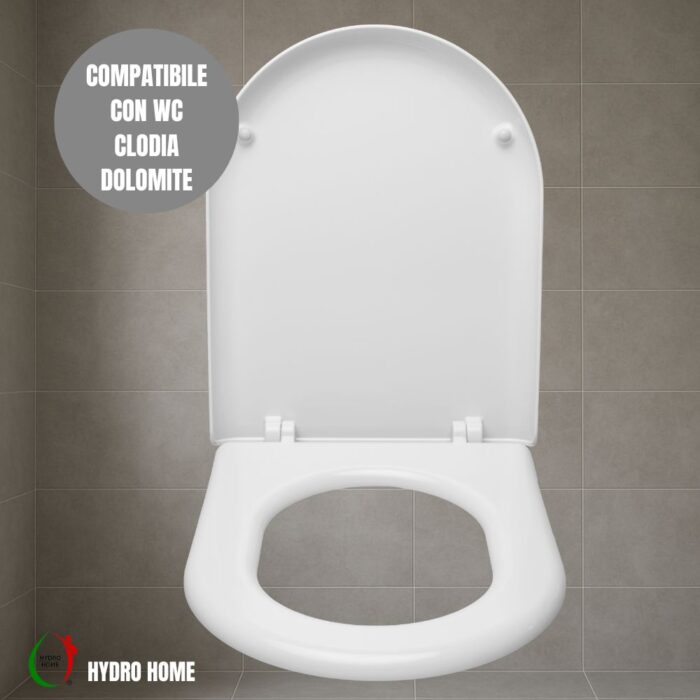 Copriwater Clodia Dolomite termoindurente bianco - immagine 5