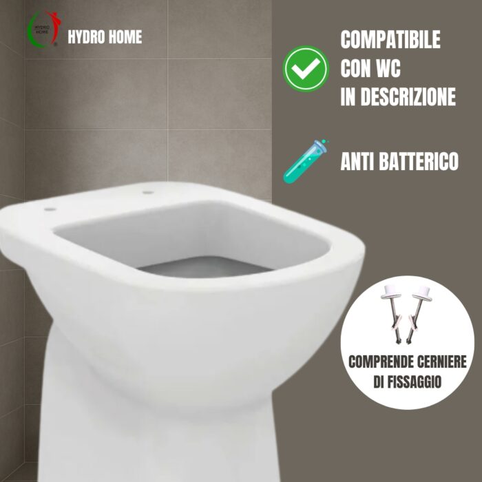 Copriwater Suite Ideal Standard termoindurente bianco Sgancio Rapido - immagine 5