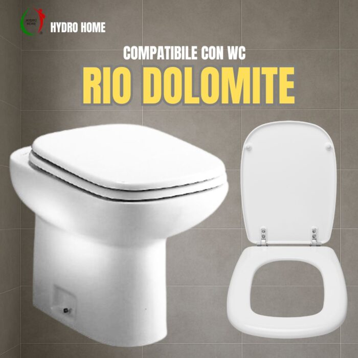 Copriwater Rio Dolomite termoindurente bianco - immagine 5