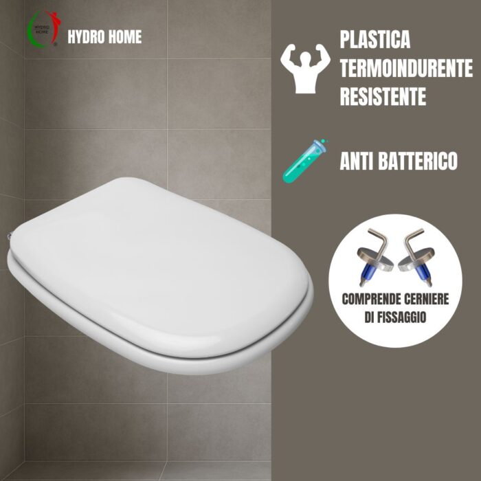 Copriwater Fantasia 2 Pozzi Ginori termoindurente bianco - immagine 4