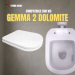 Copriwater Gemma 2 Dolomite legno rivestito in resina poliestere bianco - immagine 4