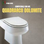 Copriwater Quadrarco Dolomite legno rivestito in resina poliestere bianco - immagine 4