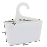 Kit Copriwater Forma a D Slim Soft Close e Sgancio Rapido termoindurente bianco + Cestino Portaoggetti Bianco - immagine 8