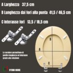 Copriwater Universale legno verniciato Champagne economico - immagine 2