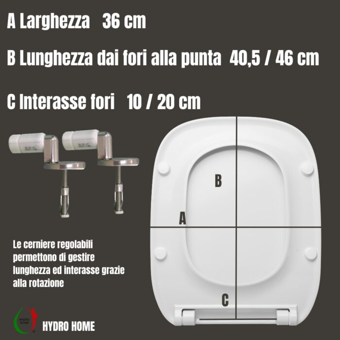 Copriwater Fantasia 2 a Terra Slim Pozzi Ginori termoindurente bianco Soft Close - immagine 2