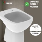 Copriwater Fantasia 2 a Terra Slim Pozzi Ginori termoindurente bianco Soft Close - immagine 3