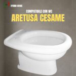 Copriwater Aretusa Cesame legno rivestito in resina poliestere bianco - immagine 4