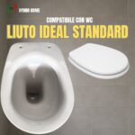 Copriwater Liuto Ideal Standard legno verniciato Bianco I.S. economico - immagine 4