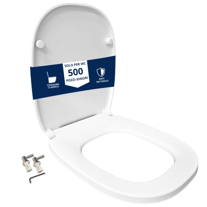 Copriwater 500 Pozzi Ginori termoindurente bianco come originale - immagine 1