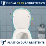 Copriwater 500 Pozzi Ginori termoindurente bianco come originale - immagine 3