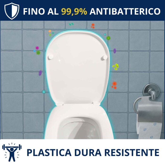 Copriwater 500 Pozzi Ginori termoindurente bianco come originale - immagine 3