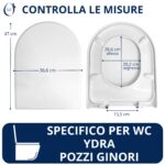 Copriwater Ydra Pozzi Ginori Soft Close termoindurente bianco come originale - immagine 2