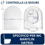 Copriwater Marylin Hatria termoindurente bianco come originale - immagine 2