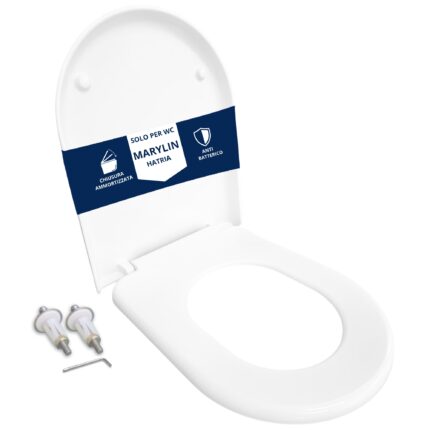 Copriwater Marylin Hatria Soft Close termoindurente bianco come originale
