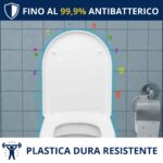 Copriwater Marylin Hatria Soft Close termoindurente bianco come originale - immagine 3