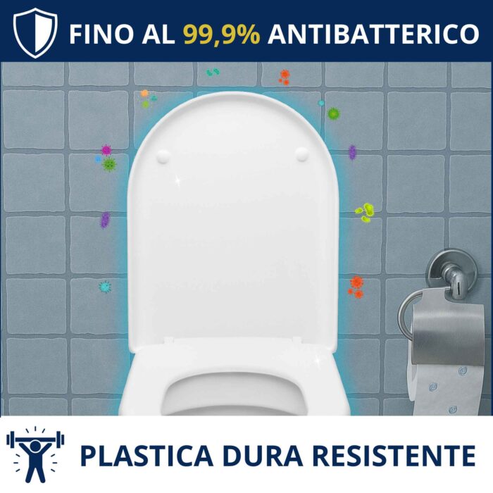 Copriwater Marylin Hatria Soft Close termoindurente bianco come originale - immagine 3
