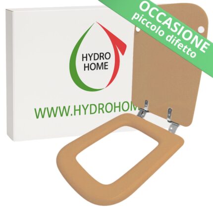 OCCASIONE, piccolo difetto - Copriwater Conca Ideal Standard Whisky legno rivestito resina poliestere come originale