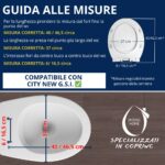 Copriwater City New G.S.I. SLIM Soft Close e Sgancio Rapido fissaggio dall'alto termoindurente bianco - immagine 5