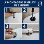 Copriwater City New G.S.I. SLIM Soft Close e Sgancio Rapido fissaggio dall'alto termoindurente bianco - immagine 6